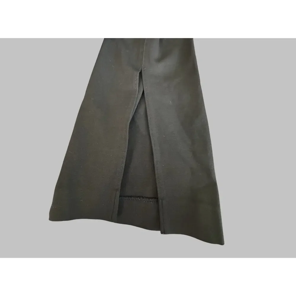PETER SOM X RTR Black Pull On Flared Leg Dress Pants Size Medium Slits